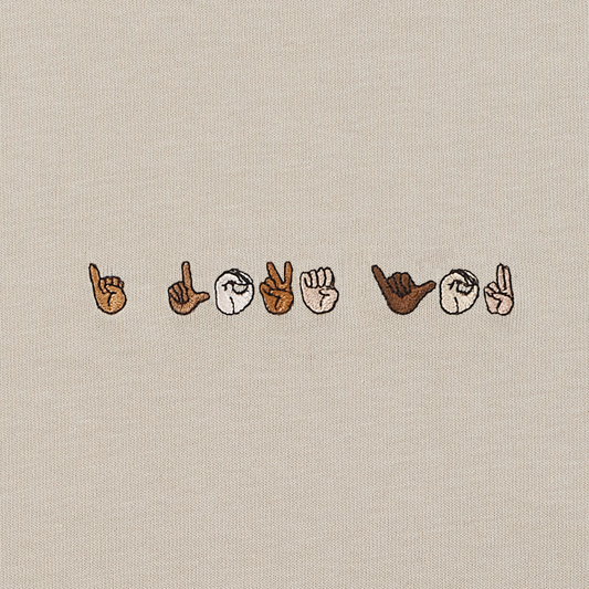 I LOVE YOU 手語 - 燕麥色