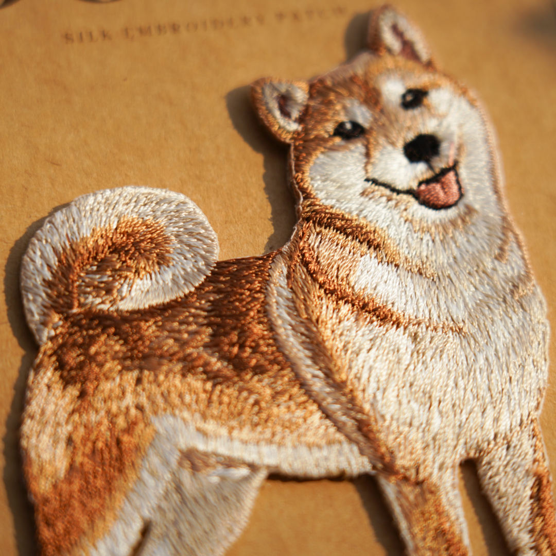 刺繡貼紙 - 柴犬