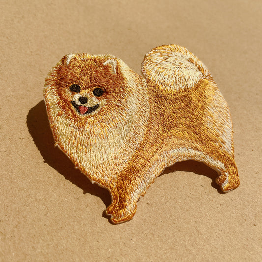 刺繡貼紙 - 博美