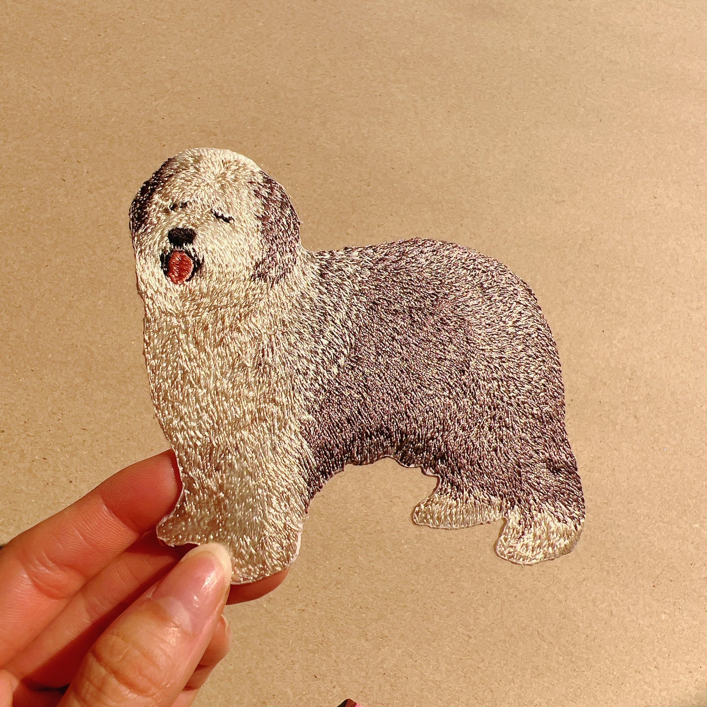 刺繡貼紙 - 英國牧羊犬