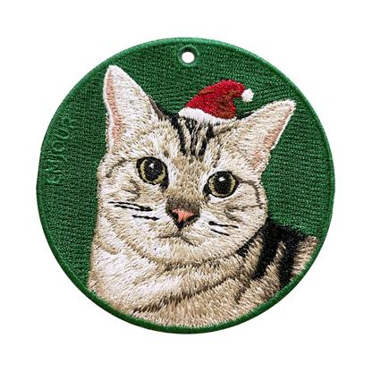 Double-sided embroidery pendant-Christmas beauty short