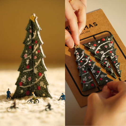 3D embroidery Christmas tree