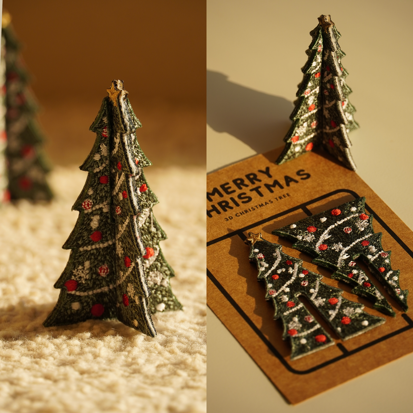 3D embroidery Christmas tree