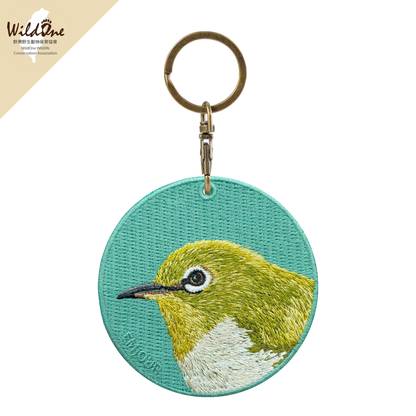 Double-sided embroidery pendant-sparrow