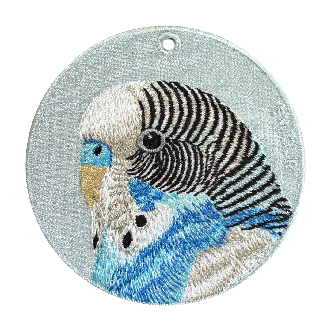 Double-sided embroidery pendant-sparrow