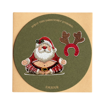 刺繡貼紙小卡片 - 聖誕快樂