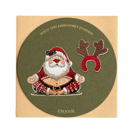 刺繡貼紙小卡片 - 聖誕快樂