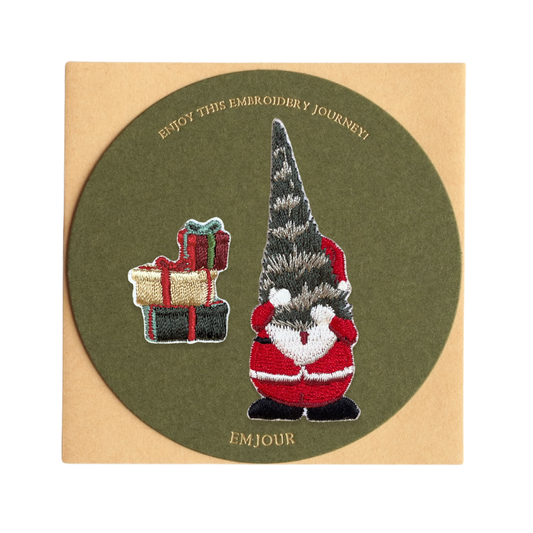 刺繡貼紙小卡片 - 聖誕樹人