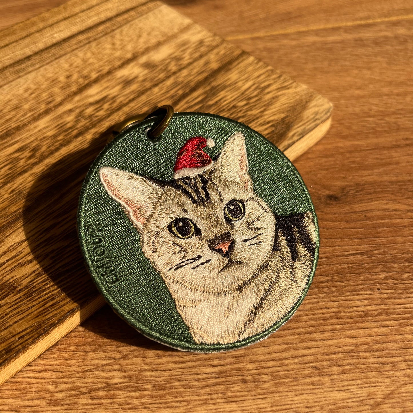 Double-sided embroidery pendant-Christmas beauty short