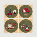 刺繡貼紙小卡片 - 聖誕大禮包