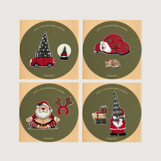 刺繡貼紙小卡片 - 聖誕大禮包