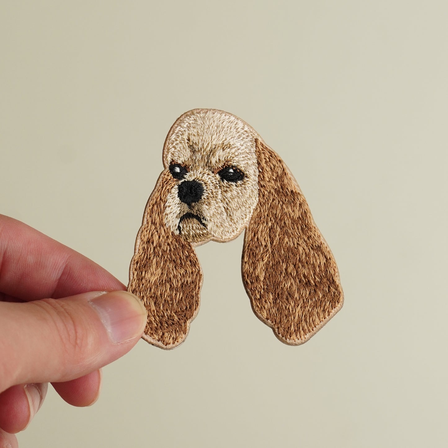 刺繡貼紙卡片 - 可卡犬