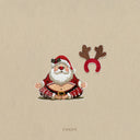 刺繡貼紙小卡片 - 聖誕快樂