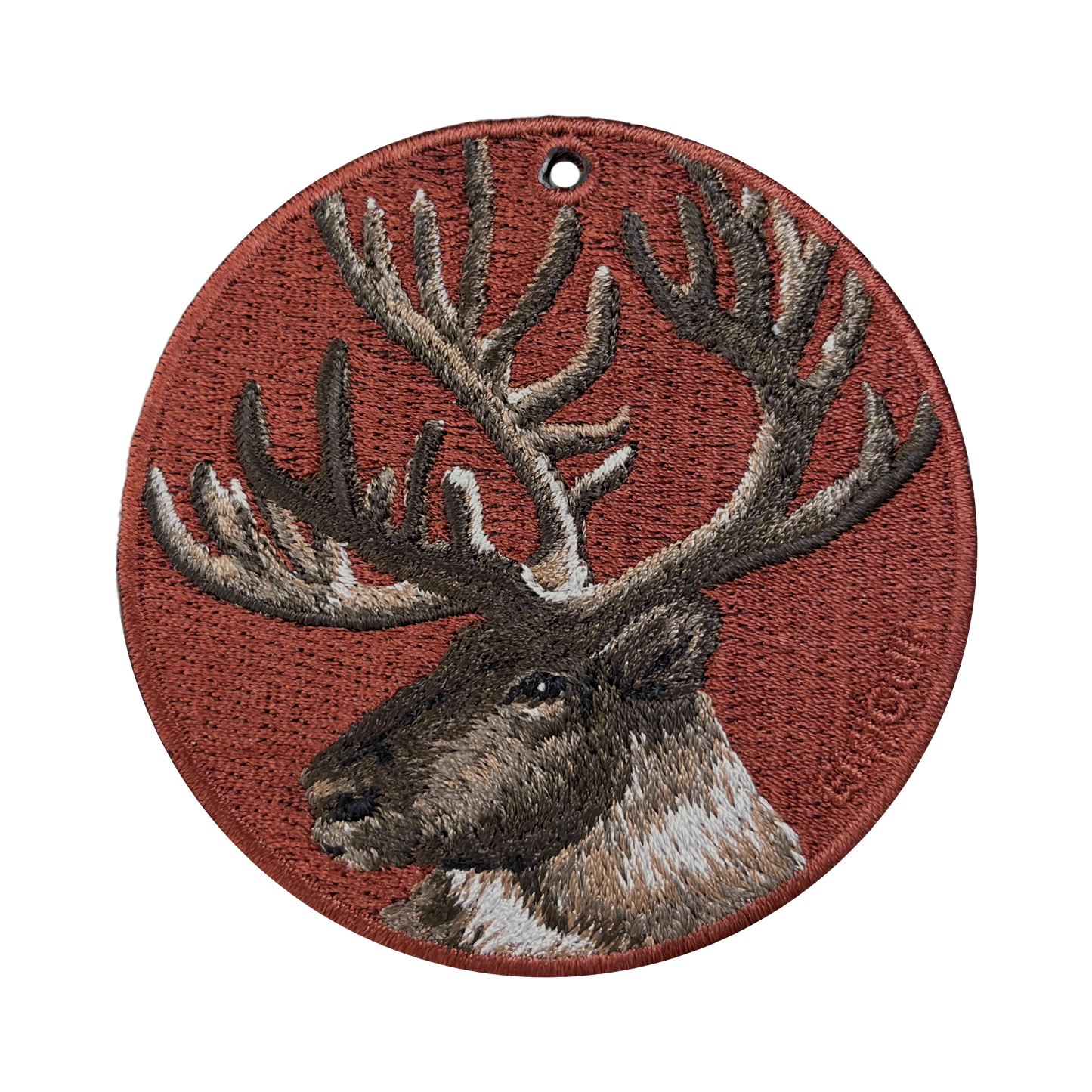 Double-sided embroidery pendant-reindeer