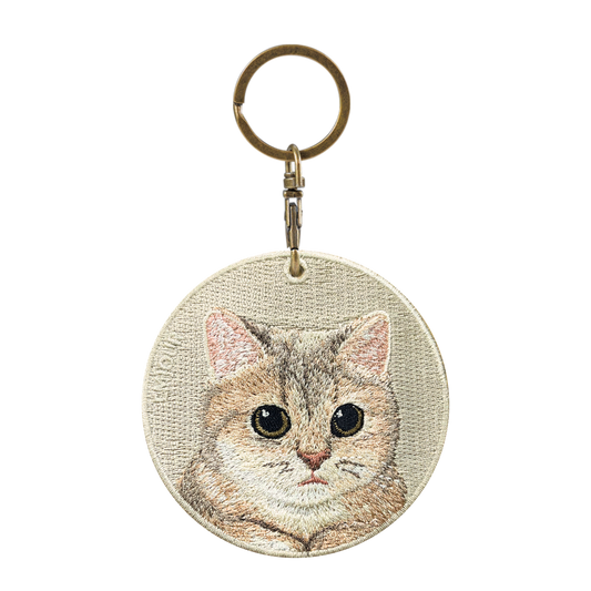 Double Embroidered Chandelier-Blue and Gold Graded British Short-haired Cat