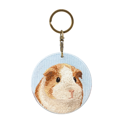 Double-sided embroidered pendant-guinea pig