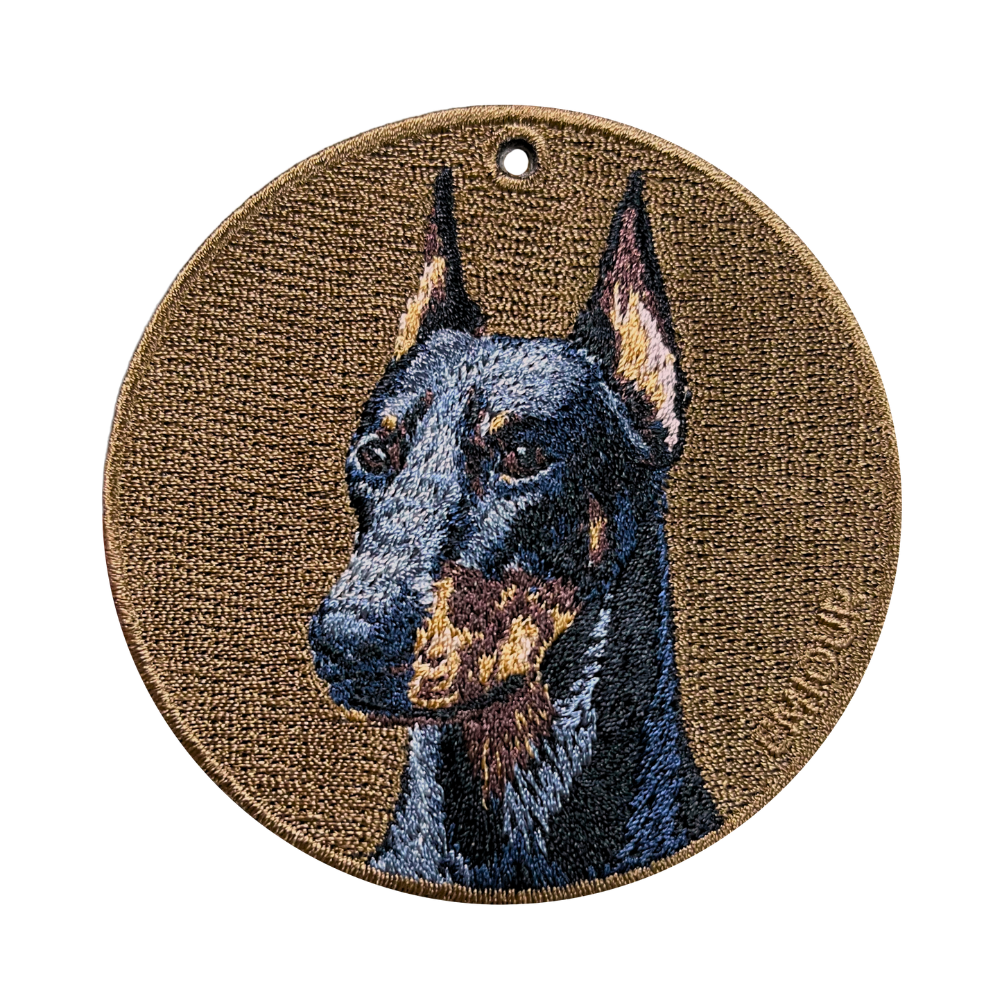 Double-sided embroidery pendant-Dubin