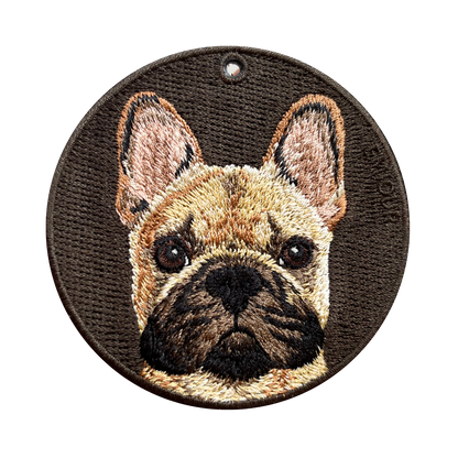 Double-sided embroidery pendant-black mouth method bucket