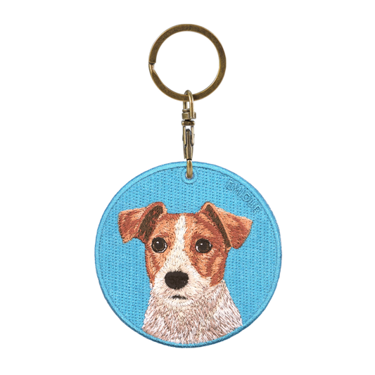 Double-sided embroidery pendant-Jack Russell