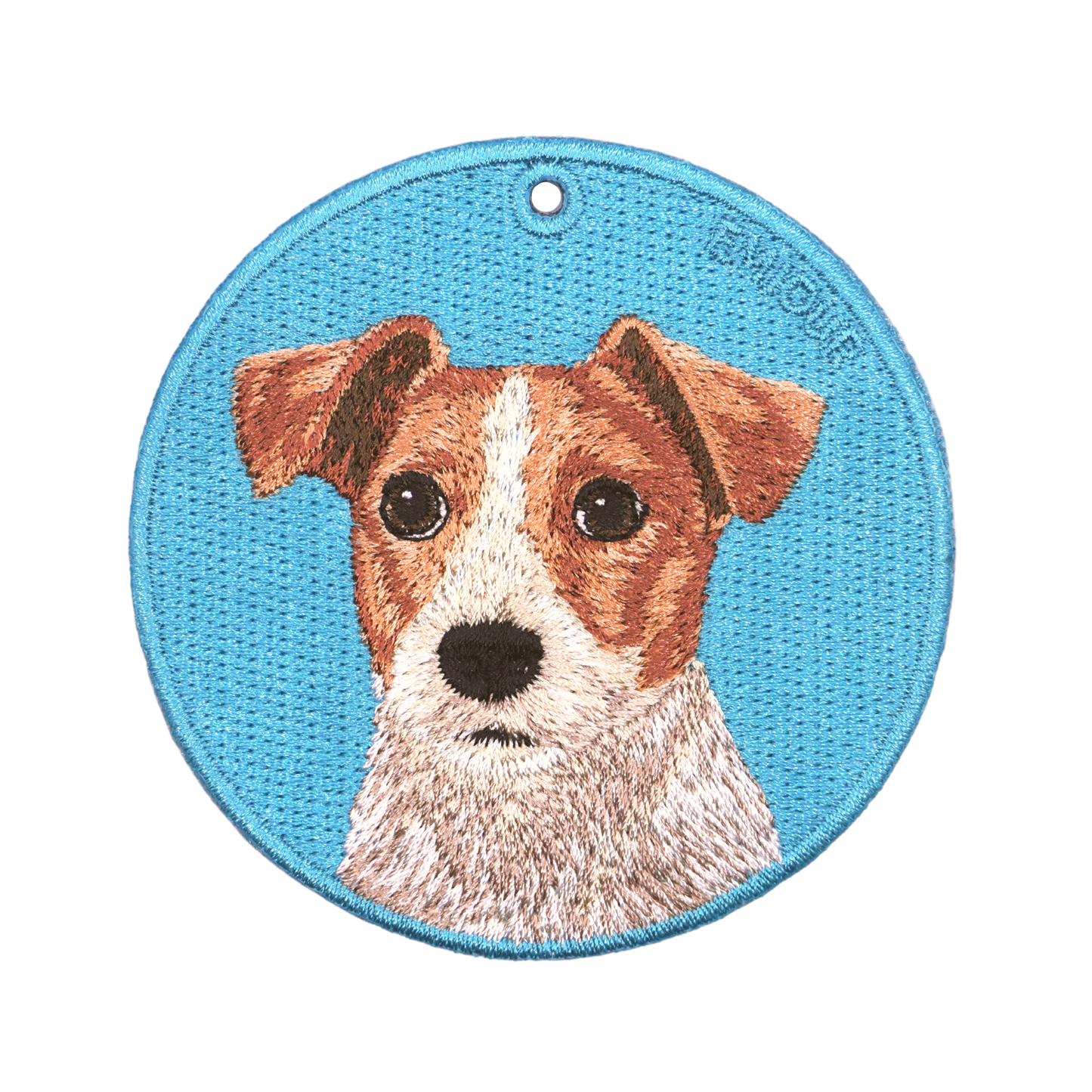 Double-sided embroidery pendant-Jack Russell