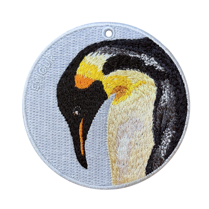 Double-sided embroidery pendant-Penguin