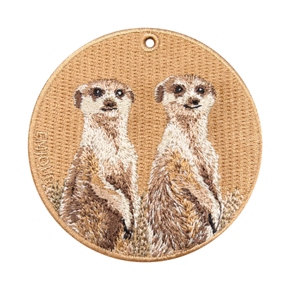 Double-sided embroidery pendant-fox rain