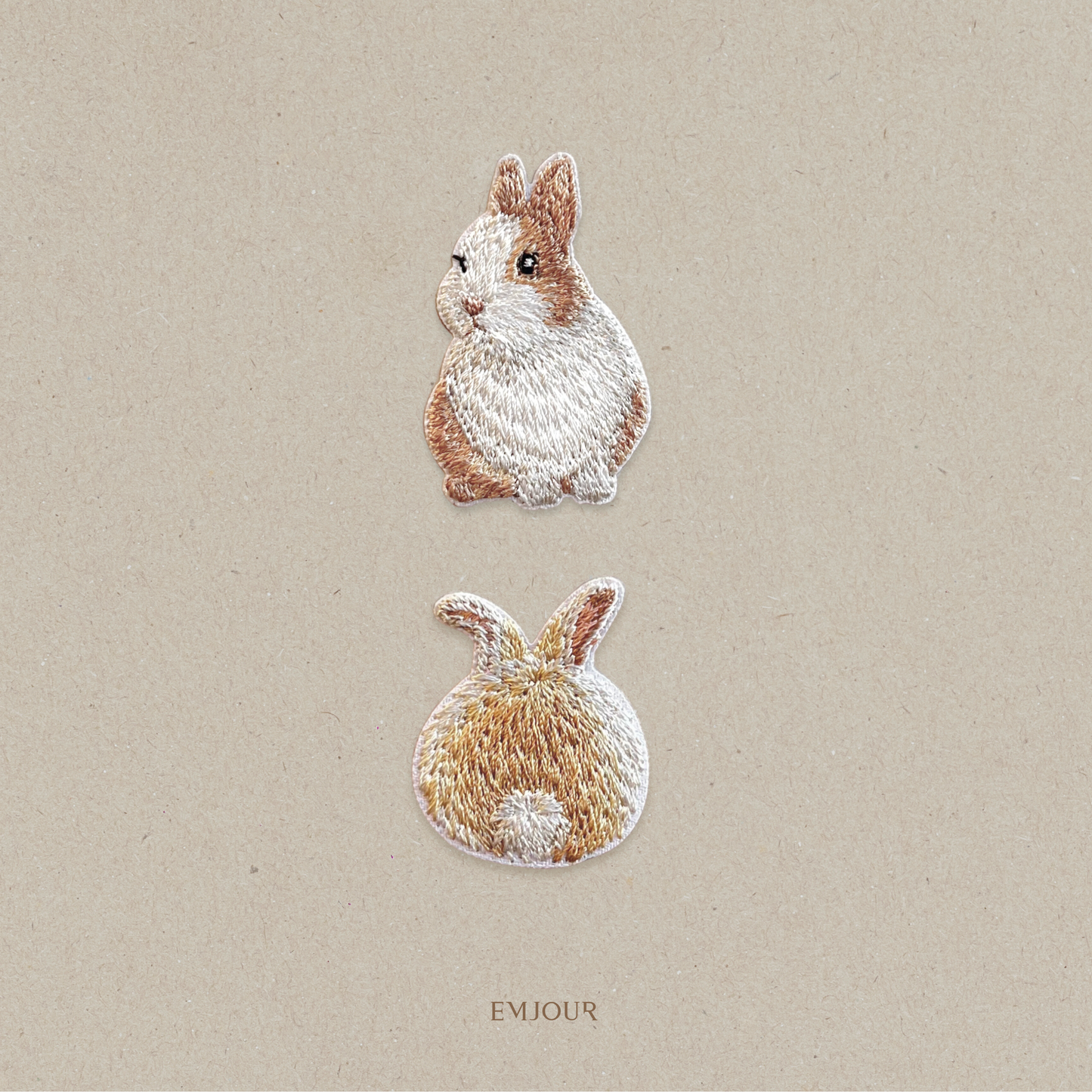 刺繡貼紙 - 愛兔人士II