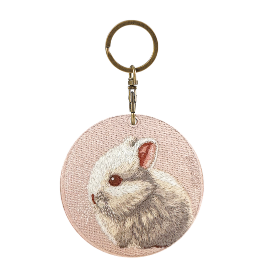 Reversible Embroidered Charm - Rabbit