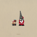 刺繡貼紙小卡片 - 聖誕樹人