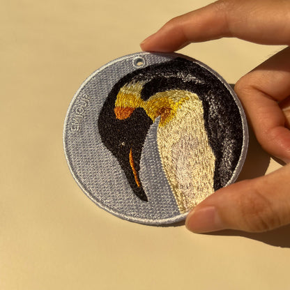 Double-sided embroidery pendant-Penguin