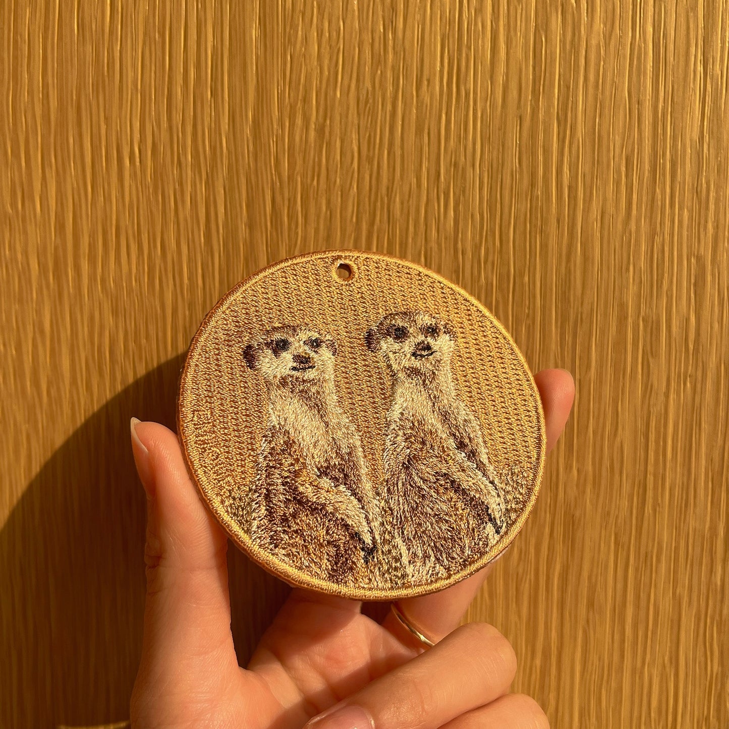 Double-sided embroidery pendant-fox rain