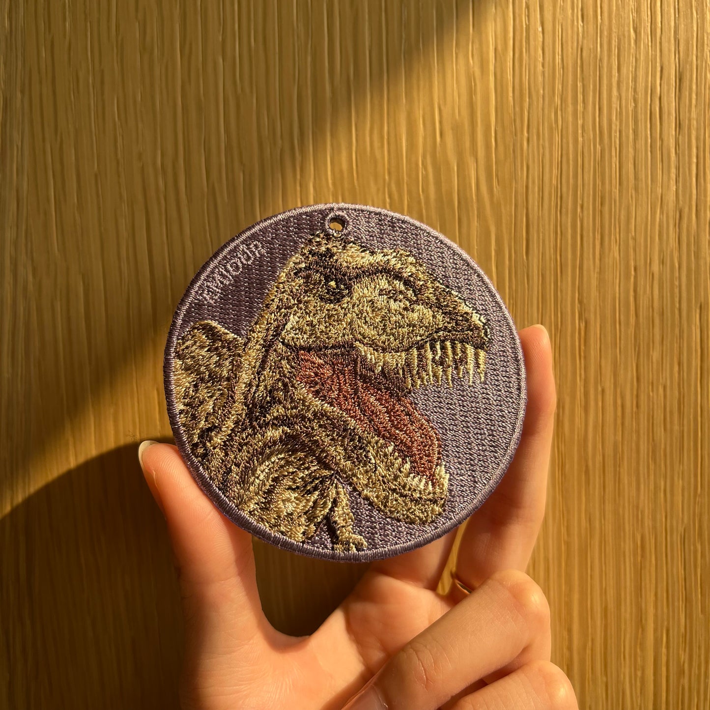 Double-sided embroidery pendant-Tyrannosaurus