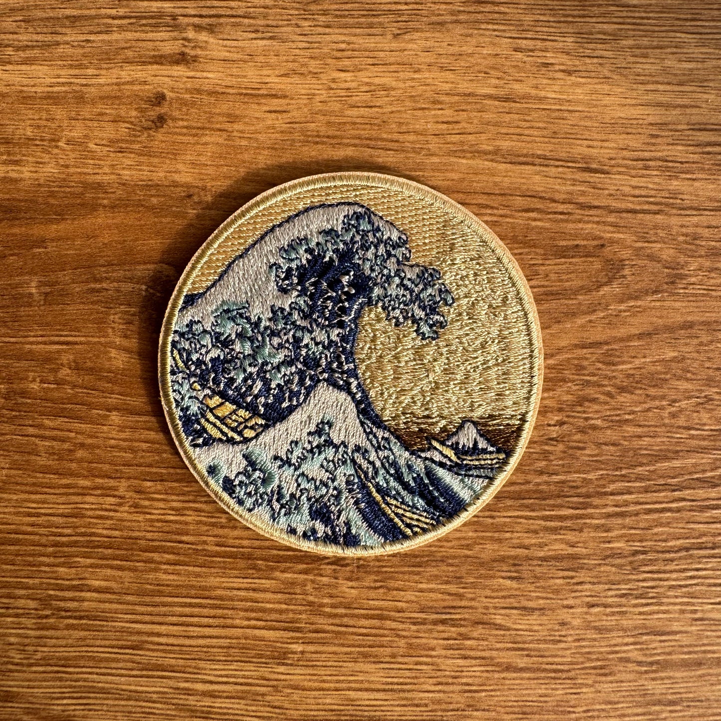 刺繡貼紙卡片 - 神奈川沖浪裏