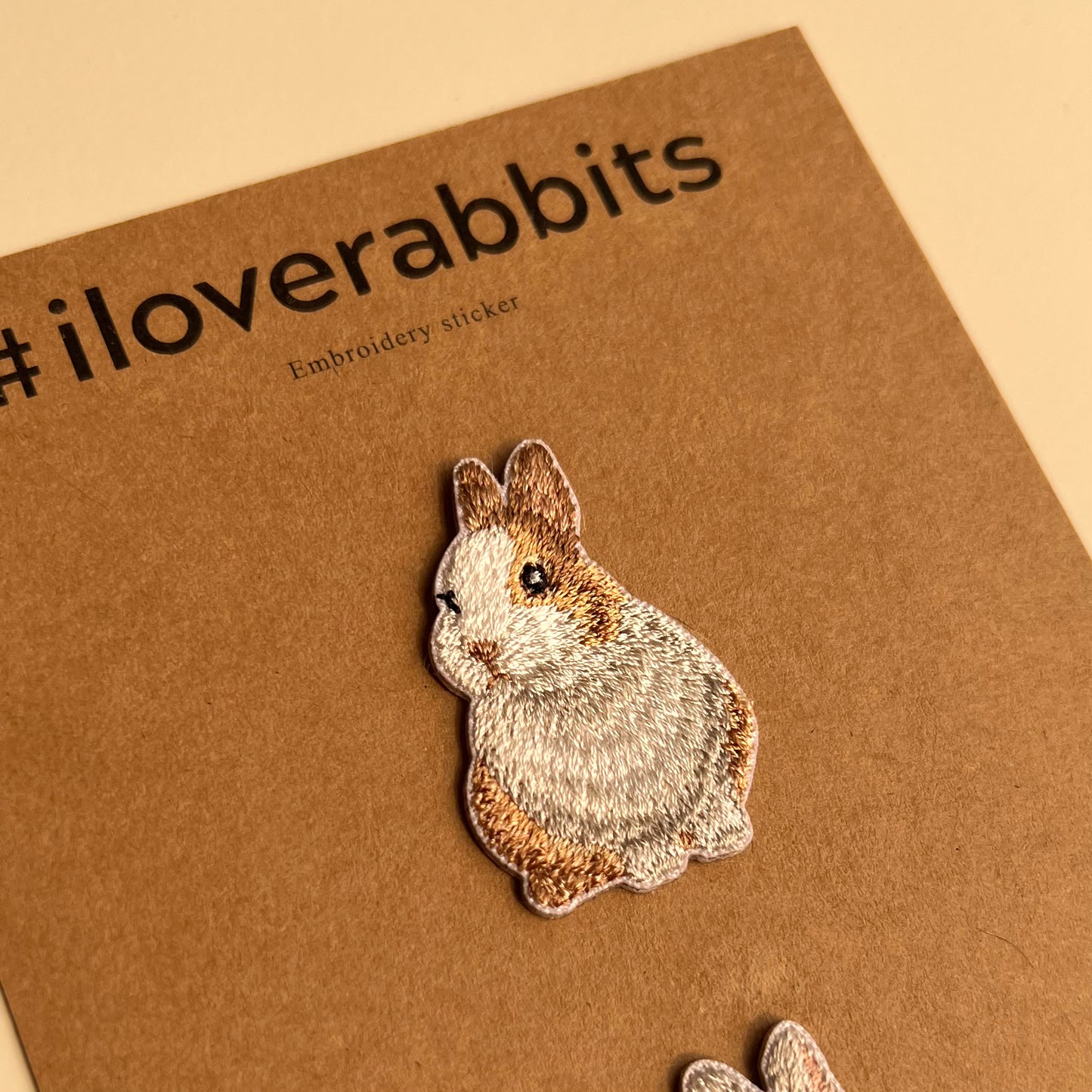 Embroidered Sticker-Love Rabbit People II