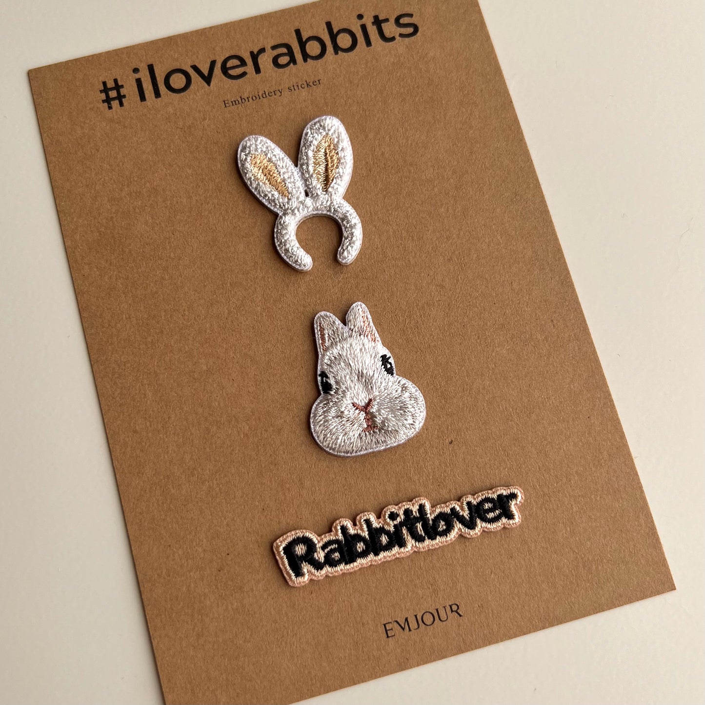 Embroidery Sticker-Love Rabbit People