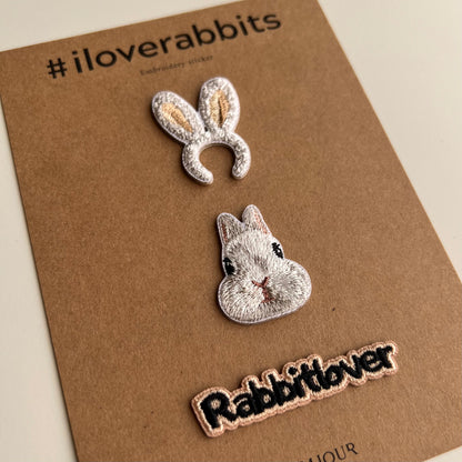 Embroidery Sticker-Love Rabbit People
