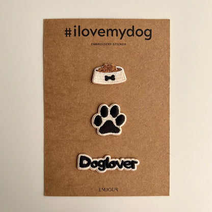 Embroidered stickers-dog lovers