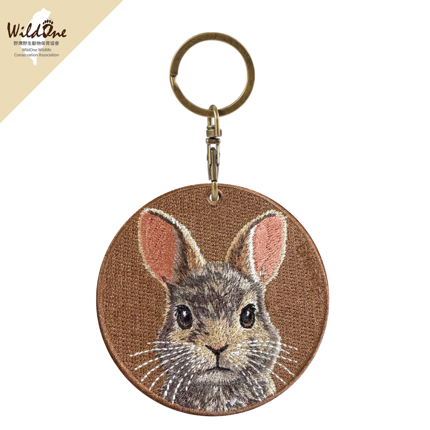 Double-sided embroidery pendant-black and white dodger rabbit (rabbit)