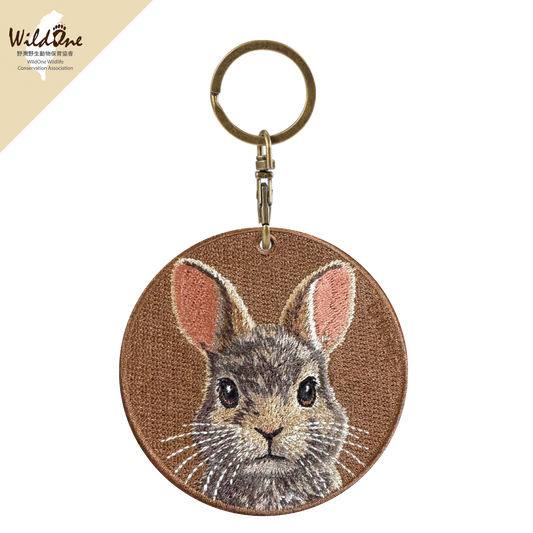 Double-sided embroidery pendant-black and white dodger rabbit (rabbit)