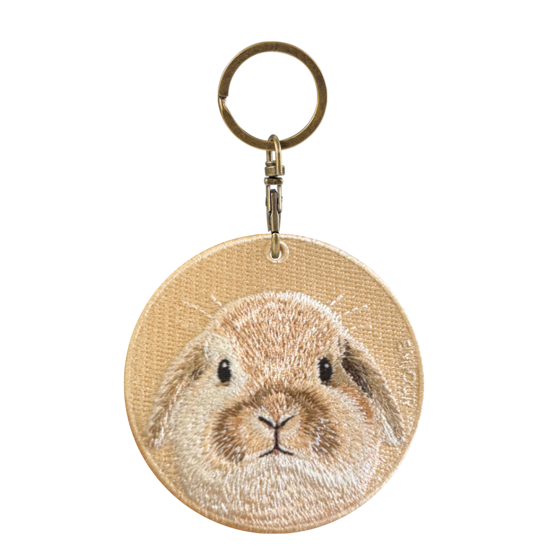 Double-sided embroidery pendant-black and white dodger rabbit (rabbit)