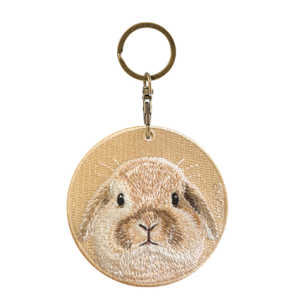 Double-sided embroidery pendant-black and white dodger rabbit (rabbit)