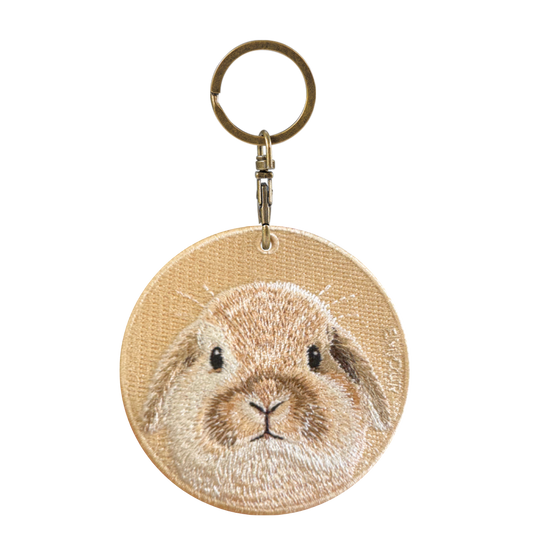 Double-sided embroidery pendant-black and white dodger rabbit (rabbit)