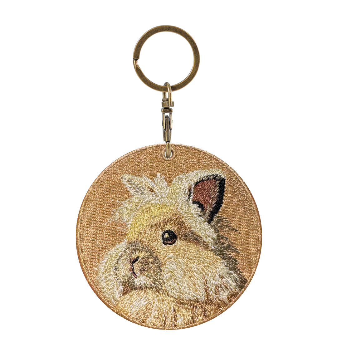 Double-sided embroidery pendant-black and white dodger rabbit (rabbit)