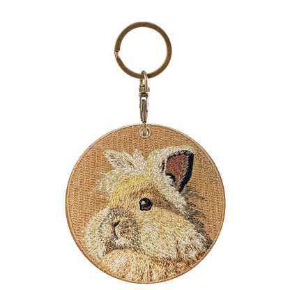 Double-sided embroidery pendant-black and white dodger rabbit (rabbit)