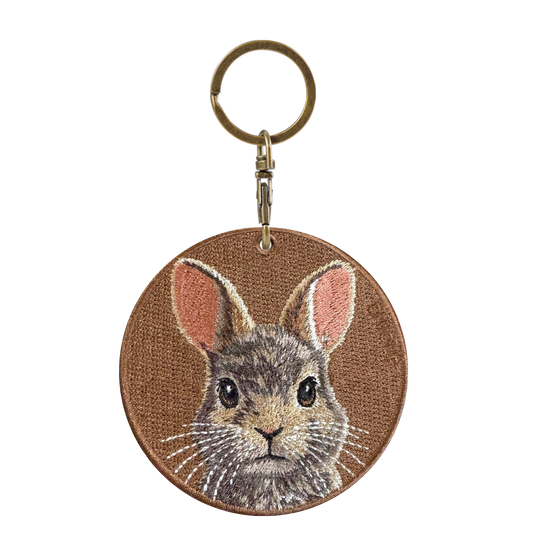 Double-sided embroidery pendant-black and white dodger rabbit (rabbit)