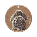 Gray Lop-Eared Rabbit-Front & Back Design