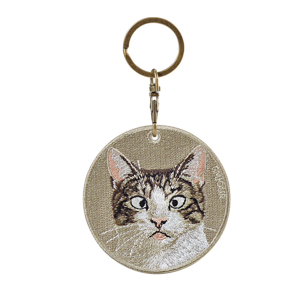 White Tabby Cat-Funny Face Pose