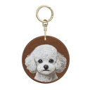 White Medium Poodle Back of Head (Front & Back Design)