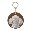 White Medium Poodle Back of Head (Front & Back Design)