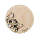 Peeking Tabby Cat